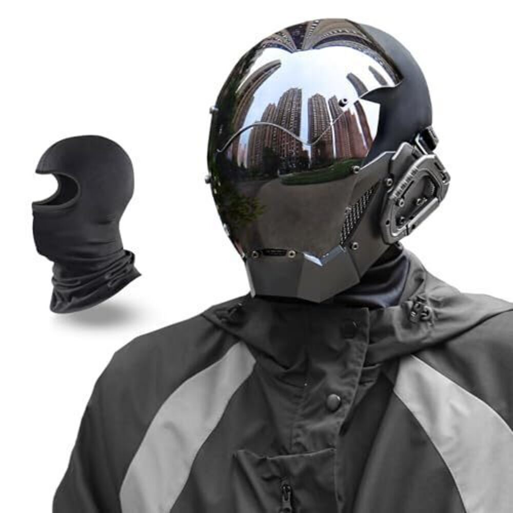 3710 Punk Mask for Halloween, Half Face Punk Mask with Head Cover, Fit any